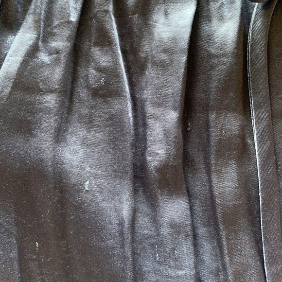 Vintage Judy Knapp Slate Blue Satin Pants Set Sheer Self Tie Halter Top Rayon LG - Picture 9 of 14